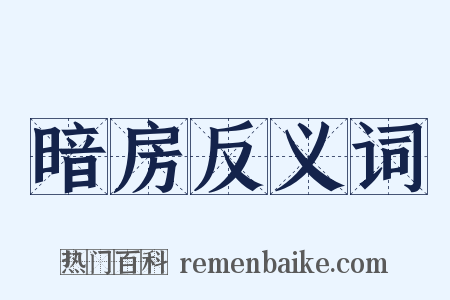 暗房反义词是什么意思的图片